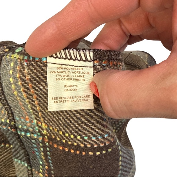 Vintage 90s Free People Wool Blend Wrap Mini Skirt with Buckle – Size 8 - Picture 8 of 9